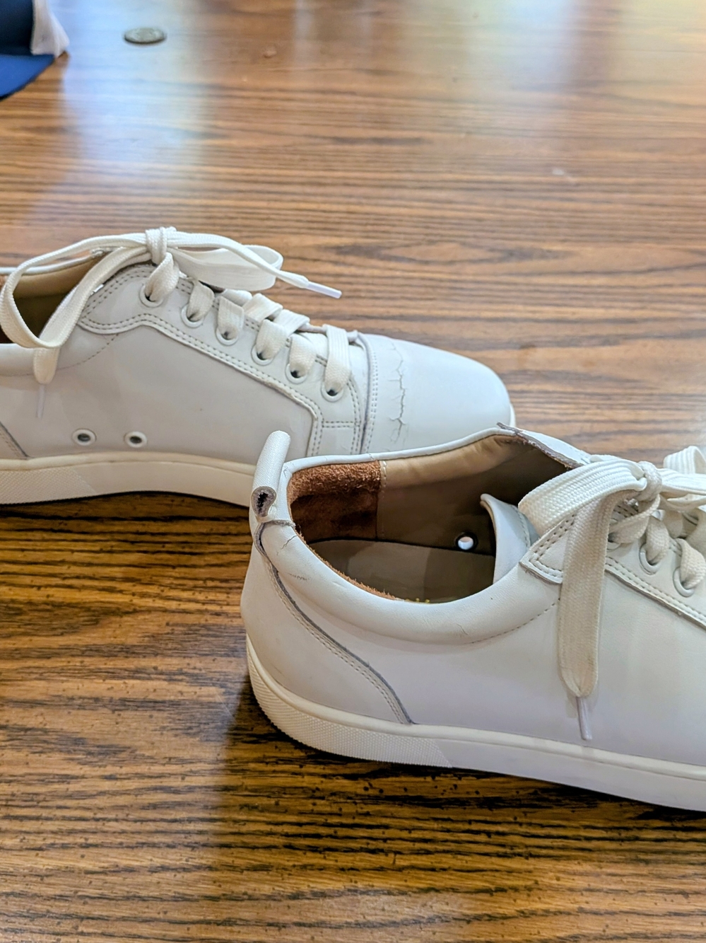 Authentic Christian Louboutin white leather Low Top Trainers